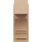 Ekena Millwork 8-in W x 12-in D x 20-in H Balboa Block Rough Cedar Woodgrain TimberThane Outlooker, Primed Tan OUTUR080X12X20BOA44RCPR - alternate 2